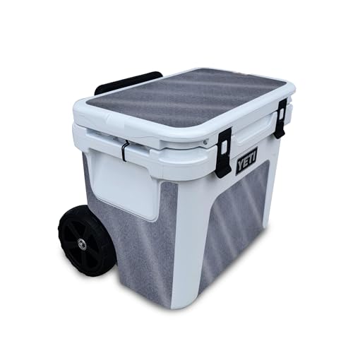 Image of Glossy Glitter Skin Compatible with Yeti Roadie 32 Wheeled Cooler - Charcoal Lattice - Premium 3M Vinyl Protective Wrap Decal Cover - Easy to Apply | Crafted in The USA by MightySkins