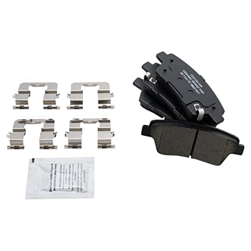 Image of TRQ Rear Brake Pad and Rotor Set Ceramic Compatible with 2018-2019 Genesis G80