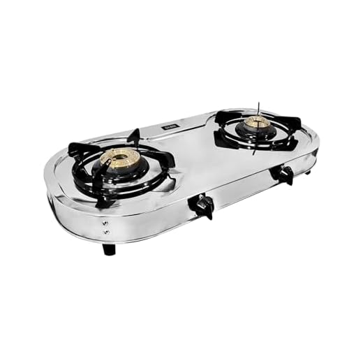 Glen Gas Stove 2 Burner | Stainless Steel LPG Gas Stoves With Brass Burner | ISI certified 2 Years Warranty (CT1026SS)