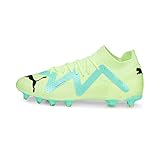 Dehnbarer Strickkragen PUMA Unisex Adults\' Sport Shoes FUTURE PRO FG/AG Soccer Shoes, FAST YELLOW-PUMA BLACK-ELECTRIC PEPPERMINT, 43