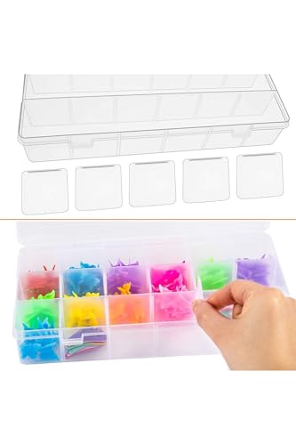 15 Bölmeli Ayarlanabilir Organizer Plastik Kutu, 3'lü Set