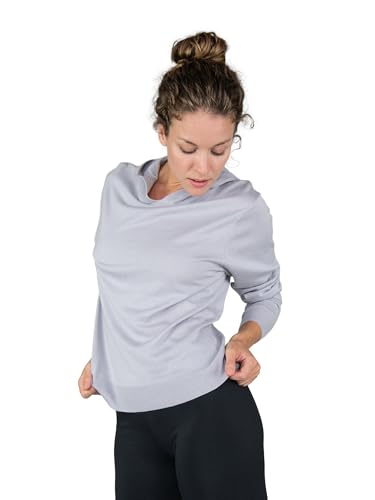 Image of Body Wrappers Lightweight Vegan Cashmere Hooded Shirt - Womens (Black, XL)