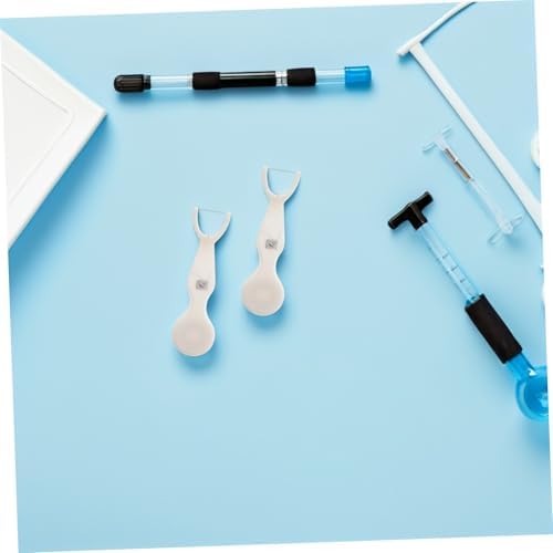 2pcs Y Shaped Reusable Floss Pick Holder ABC Nylon White — view 6