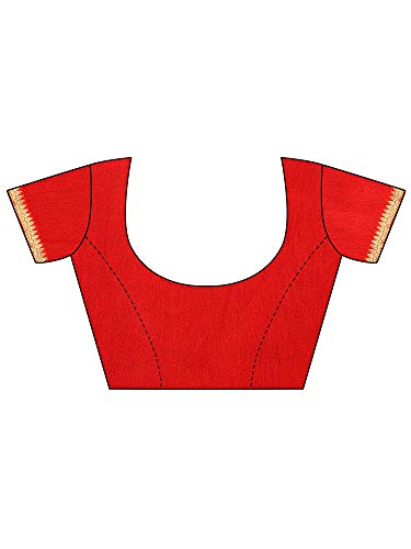 Image of AKHILAM Women's Lace Border Leheriya Chiffon Saree with Unstitched Blouse Piece(4QEN18 Parent)
