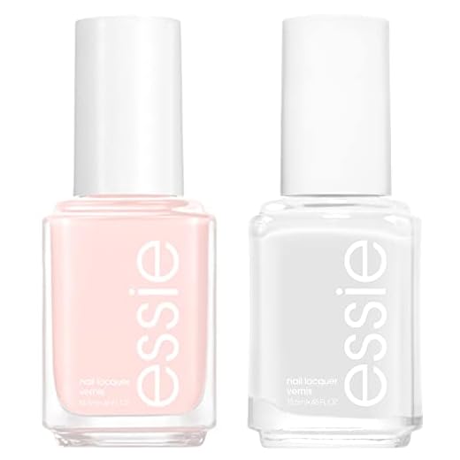 essie nail polish, Ballet French Manicure Kit, a sheer pink and a white nail polish, 8-free vegan, 1 kit