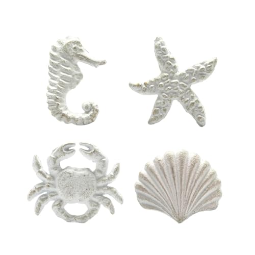 Poignées en fer blanc crabe et coquillage finitions soignées pour armoire - 2
