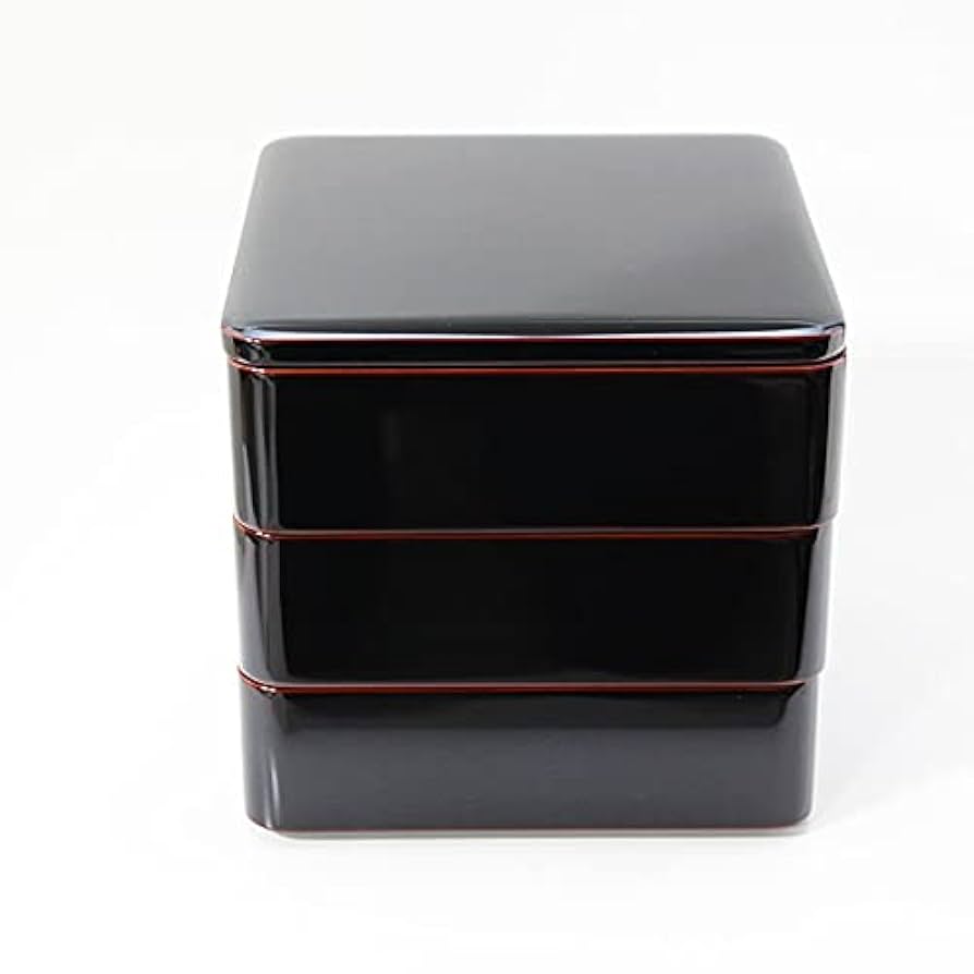 Amazon | 製造元特別価格 三段 重箱 溜内朱 6.5寸 3段 越前漆器