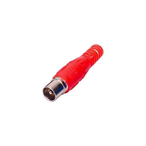 Image of Electronic Spices Red color RCA Male plugs solder audio connectors Electronic Cables pack of 5pcs