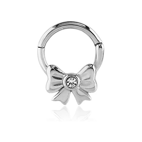316L Surgical Steel Septum Clicker by Nose Ring Bling Cover