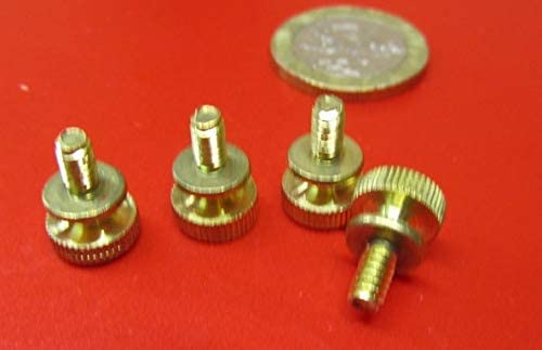 Brass Flared Knurled Thumb Screws FT 6-32 x .250 Length 25 Pcs