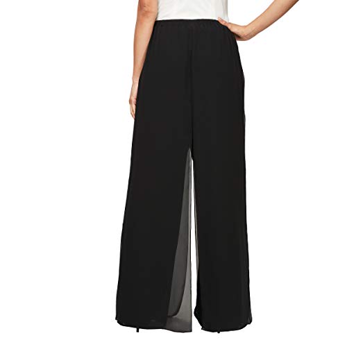 Image of Alex Evenings Women's Silky Chiffon Wide Leg Pant