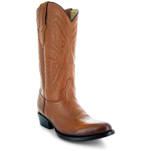 Image of Soto Boots Mens Classic Round Toe Cowboy Boots H7001