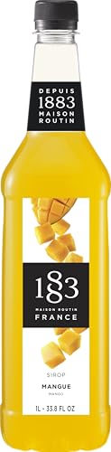 Image of 1883 Mango Syrup for Drinks, Made in France, 1 Liter Plastic Bottle