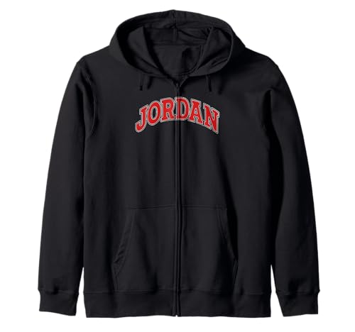 Souvenir Rosso Stile Jordan College Felpa con Cappuccio