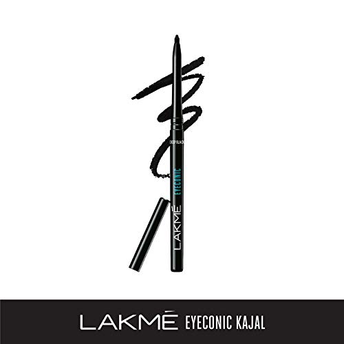 Image of LAKME Insta Eye Liner, Black, 9ml And Eyeconic Kajal, Deep Black, 0.35g (Matte Finish)