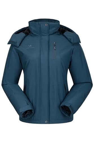 Opiniones de Abrigos para la nieve para Mujer Top 5. 45 CAMELSPORTS Chaqueta de esquí impermeable para mujer, abrigo de nieve cálido para invierno, chaqueta cortavientos de montaña, chaqueta de lluvia de forro polar