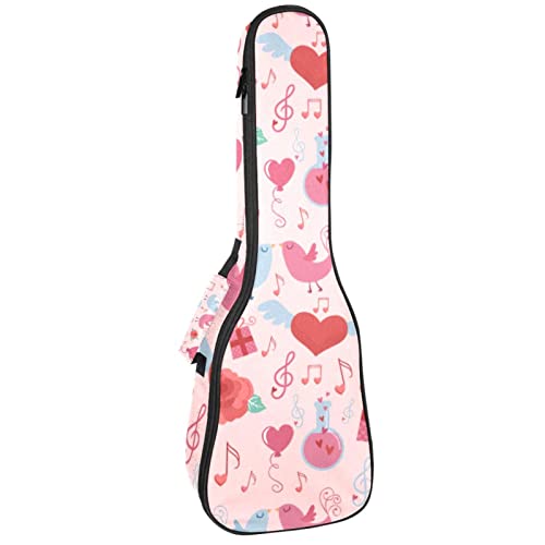 Housse pour ukulélé rétro avec motif notes de musique et oiseaux – Rembourrage en éponge de 10 mm d’épaisseur – 53,3 cm… - Les Beatles, Paul McCartney, John Lennon, RIngo Starr, George Harrison Housse pour ukulélé rétro avec motif notes de musique et oiseaux - Rembourrage en éponge de 10 mm d'épaisseur - 53,3 cm…