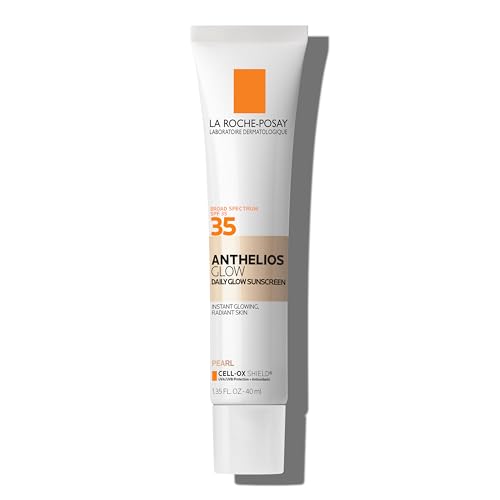 La Roche-Posay Anthelios Glow Tinted Sunscreen for Face with SPF 35, Broad Spectrum Protection, For All Skin Types Including Sensitive Skin, 24Hr Hydration, Lightweight &amp; Fast Absorbing, Glowy Finish