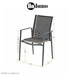 Patioco Gartenstuhl Mannoli 2er-Set Anthrazit