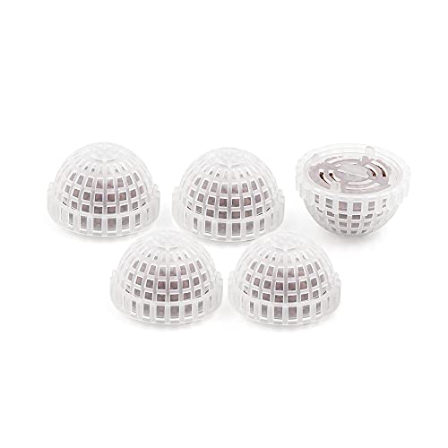 sourcingmap 5pcs Plastic Aquarium Shrimp Fish Tank Moss Ball Holder Live Plant Shaping Decor Filter, Clear