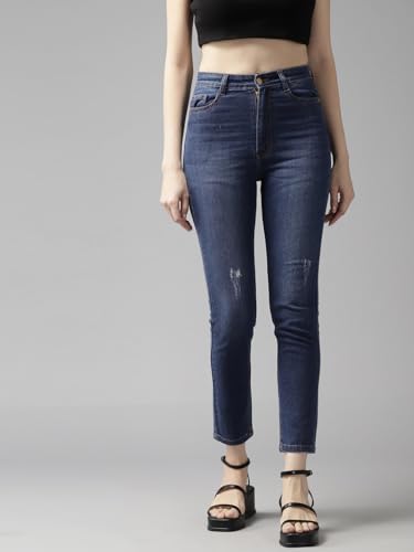 Image of GUTI Womens High Rise Crop Length Jeans()
