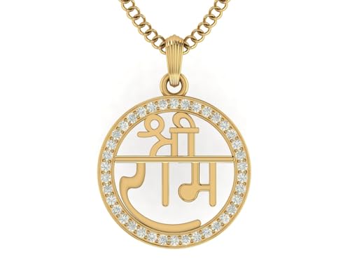 Image of LMDPRAJAPATIS Shree Ram God Religious Gold Plated Pendant Jewelry For Men And Women's