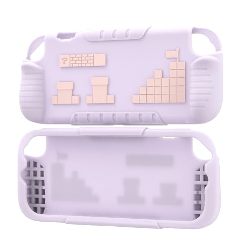Switch2対応 一体型 保護カバー スイッチ2対応 シリコン製 グリップ付き 本体 ゲームケース 耐衝撃 防水防塵 指紋防止 スタンド非対応 (パープル,Switch2)