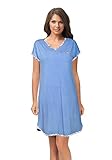 e.FEMME Damen Nachthemd Sandra 1914 aus Viskose (Blau/Paisley, 48)