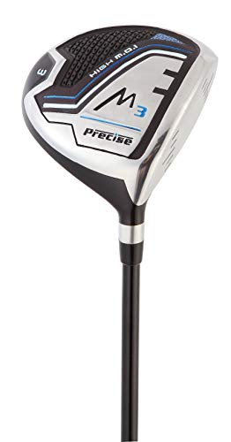 Precise M3 Men's Complete Golf Clubs Package Set Includes Driver, Fairway, Hybrid, 6-Pw, Putter, Stand Bag, 3 H/C's - Right Handed - Regular Or Tall Size (Tall Size +1", Right Handed) #TOP5