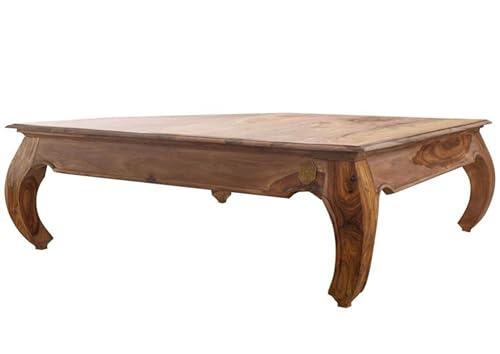 Table Basse carrée - Bois Massif de Palissandre laqué (Brun Naturel) - Opium #633