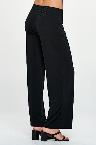 Jostar Women's Casual Flared Pants - Elastic Waist Flare Leg Soft Lounge Trouser3