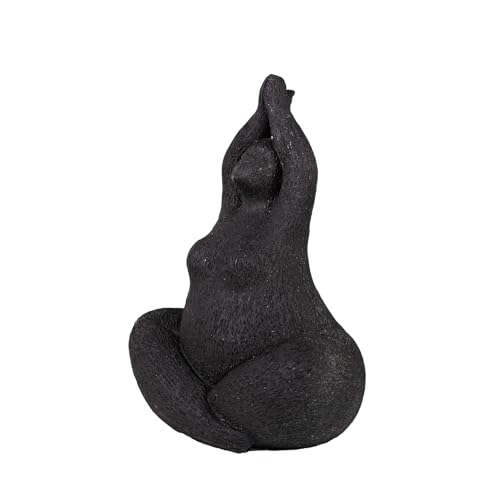 Estatua Yoga Elegante en Resina Negra Nordic Minimalista miniatura 5
