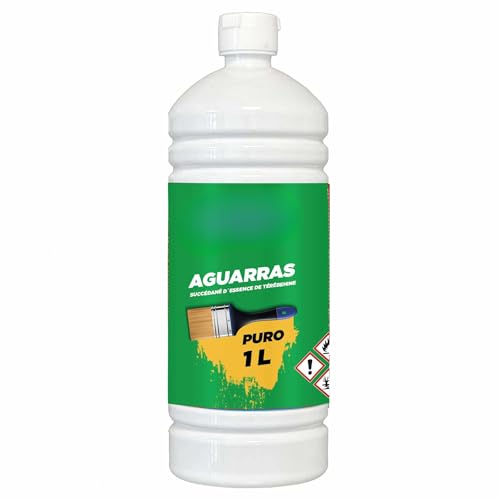 PLAYZOCO Aguarrás Puro, Aguarrás Mineral, trementina, Apto para esmaltes y barnices sinteticos o de base grasa o pinturas al óleo, Mejora la brochabilidad, Capacidad 1000 ml