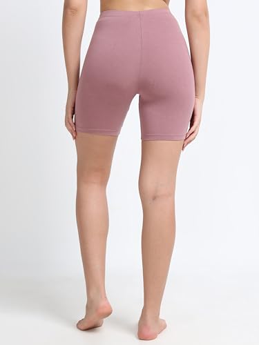 Image of Lavos Women Under Dress Sports Cycling Shorts, Bamboo Cotton Activewear Yoga Gym Workout Anti-Bacterial Uniform, Elastic Mid Waist Shorties Tights for Womens and Young Ladies