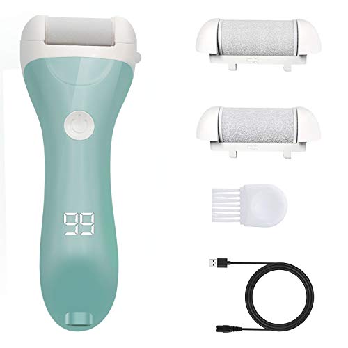 Electric Feet Callus Removers,AWECOT Rechargeable Dead Skin Remover for Feet Electric Foot File Callus Remover,IPX7 Waterproof Professional Foot Scrubber Pedicure Tools with 3 Grinding Heads,2 Speeds