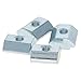 MroMax Sliding T Slot Nuts M3 Threaded Half Round Roll in T-Nut for 20x20 Series Aluminum Extrusion Profile Carbon Steel Zinc Plated Finished Silver Tone 4PCS