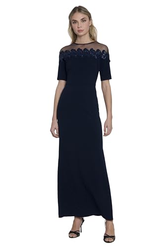 Maggy London Women's Dresses Lace Evening Dress for Women - Dress for Weddings, Birthdays, and Occasions - Formal Dresses for Women, Twilight Navy, 4