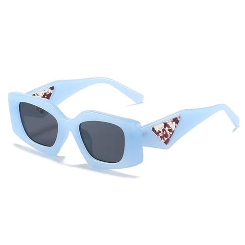 Lunettes de soleil polygonales uniques pour femmes et hommes style punk vintage C6