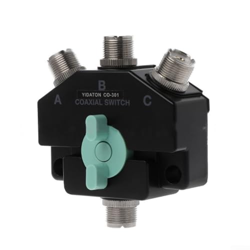Autilyshop CX310 CO-301 - Conmutador coaxial de 1 circuito, 3 antenas, aleación de zinc, CC a 800 MHz, baja pérdida de inserción, alto aislamiento para repetidor móvil, comunicación de onda corta