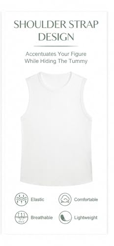 Camiseta sin mangas para gimnasio transpirable de hombre con tirantes anchos 6