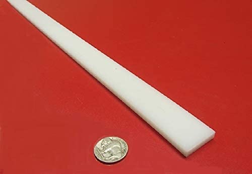 White HDPE (High Density Polyethylene) Rectangular Bar .250