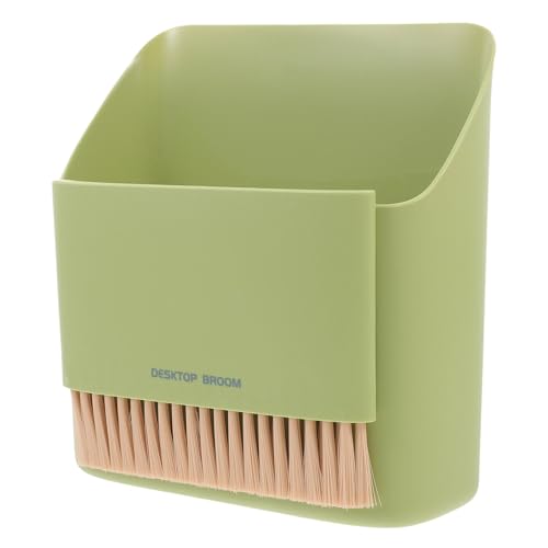 TOVINANNA Mini Broom and Dustpan Set - 6.5inch Green Hand Broom and Dustpan for Office, Home, Car, Tabletop, Keyboard Cleaning