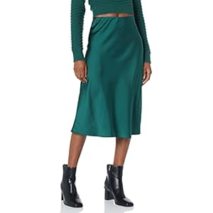 The Drop Women’s Maya Silky Slip Skirt, Trek Green, M