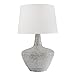 Hudson Valley Lighting L1357-GRY Truxton Transitional 1 Light Table Lamp Ceramic/Belgian Linen Base with White Belgian Linen Shade Finish with White Belgian Linen Shade Grey