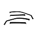 Wade 72-51487 Smoke in-Chanl Wind Deflector, 4 Piece