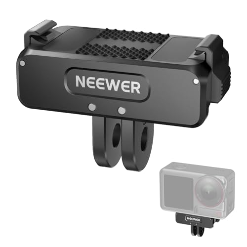 NEEWER Magnetic Mount Adapter Compatible with DJI Osmo 360 / Action 5 Pro/4/3 Upgraded Metal Quick Release Action Camera Mount Vlogging Accessories with 1/4 Tripod Thread AC011