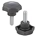 Kipp Star Knob, 3/8-16, Ext, 0.78, 2.05, SS Insert