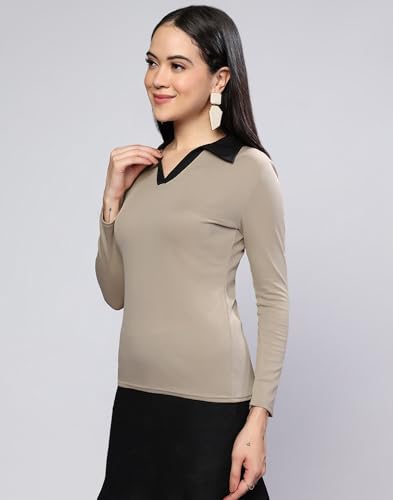 Image of Selvia Women's Trendy Ragular Fit Western Top, Ribbed Lycra TN-Shirt for Woman Stylish.