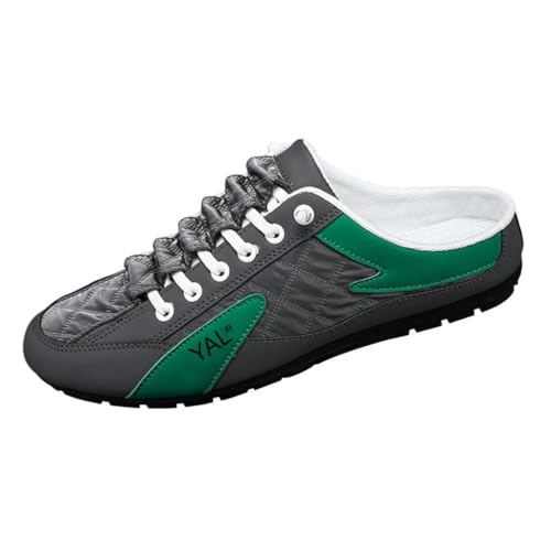 Men Slip on Mule Sneakers Casual Sports Shoes Loafers Flat Soled Comfortable Slippers Low Top Men Slippers for Trip, Walking, Pants, Kids, Shorts