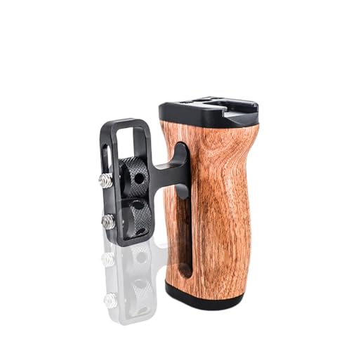 BGNing Camera Cage Side Handle Wooden & Metal Pad 1/4